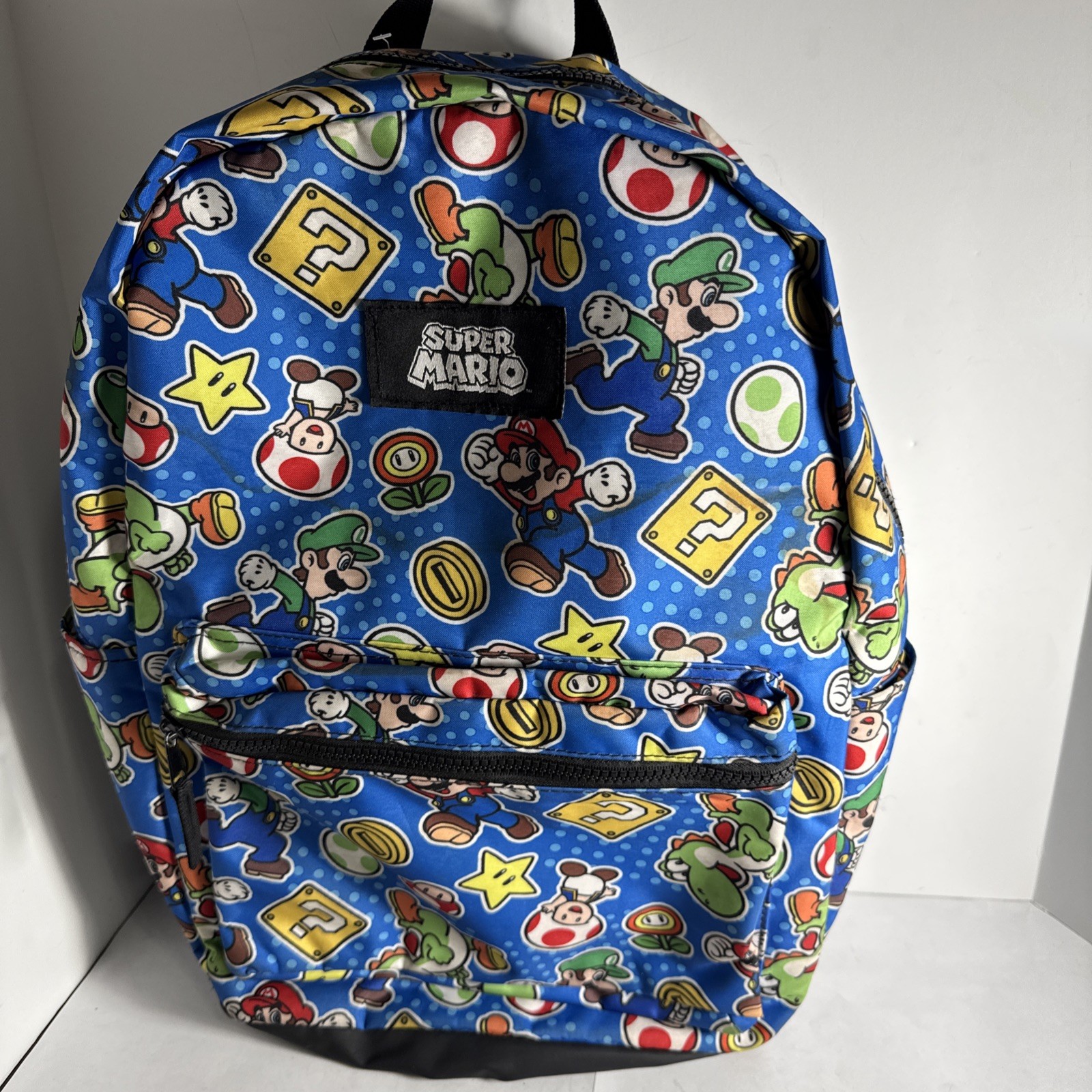 Nintendo Super Mario Characters Allover 17″ Laptop Backpack by Bioworld