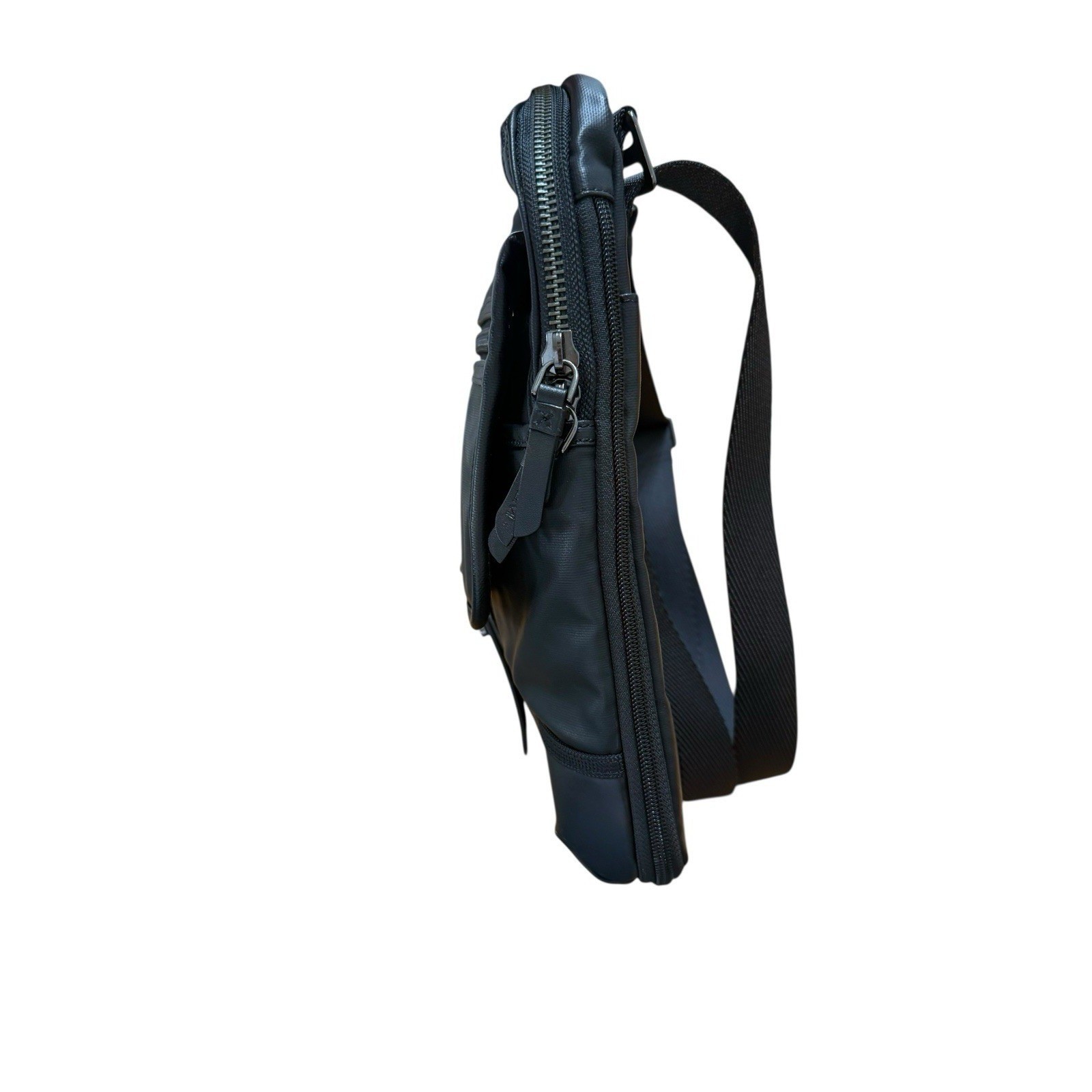 Tumi Alpha Bravo Black Ballistic Nylon Crossbody Messenger Bag WF Monogram