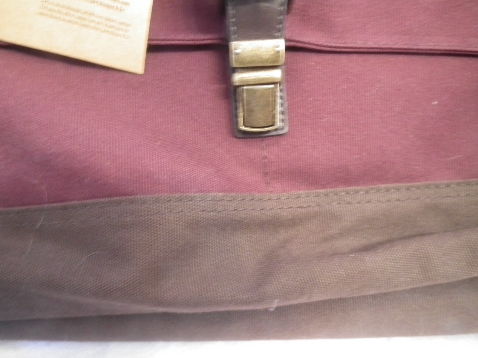 Levi’s Messenger Bag Burgundy Maroon and Brown Canvas Crossbody Large NWT