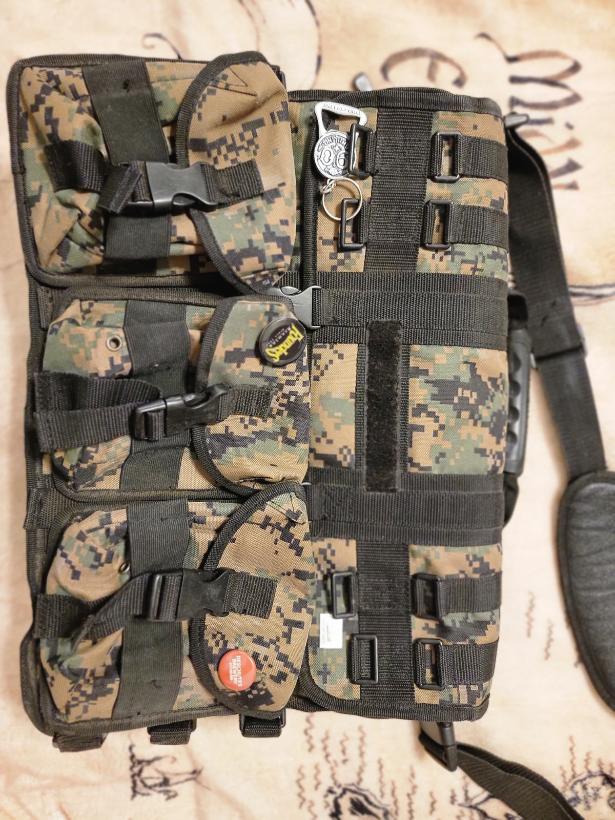 Military Style CODE ALPHA Messenger Bag With Goretex Pouches. Tough & Durable.