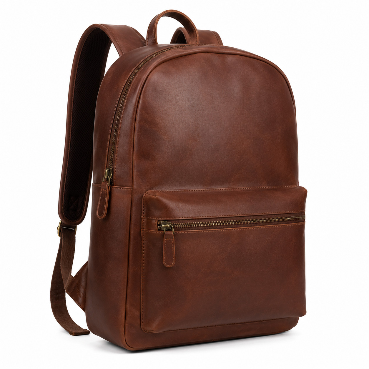 Genuine Leather Backpack Vintage Brown Laptop Travel School Business Unisex