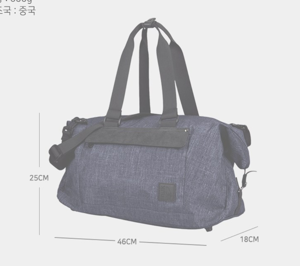 Unisex Blue Twill Casual Travel Bag
