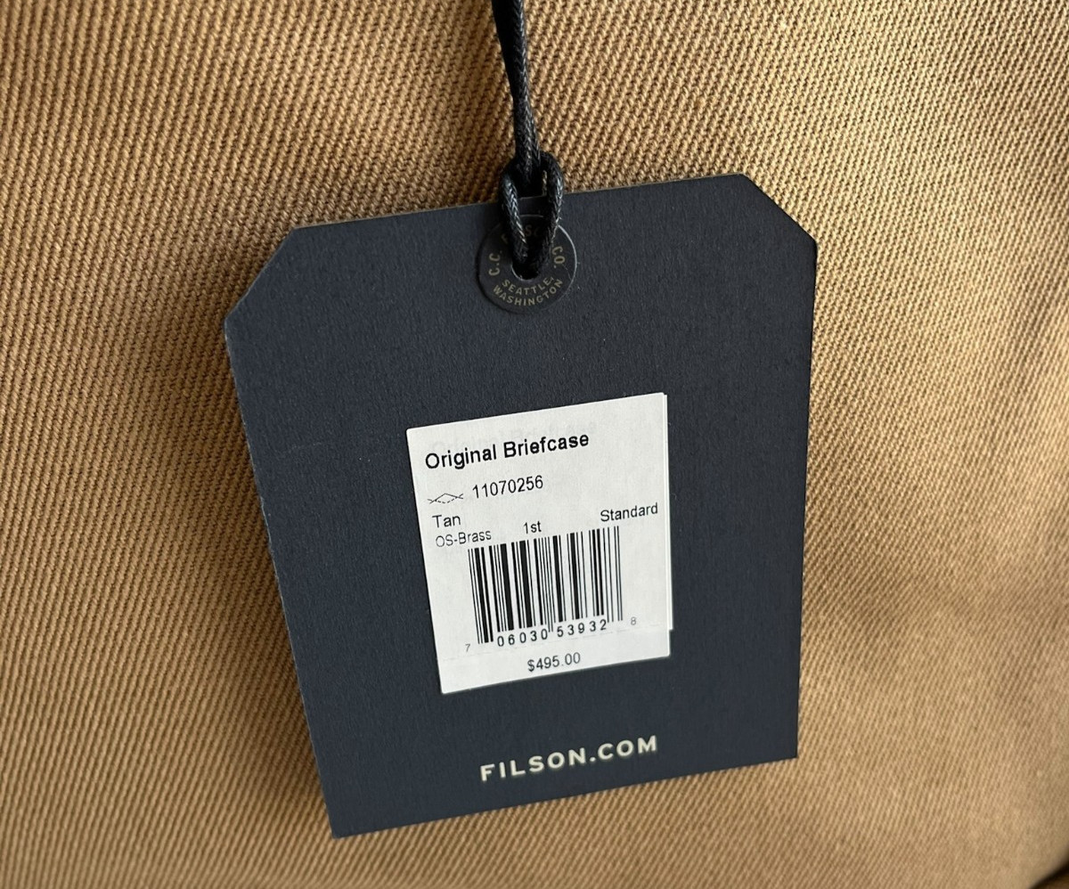 Filson Rugged Twill Original Briefcase | Made in USA | Dark Tan 256 Brand New