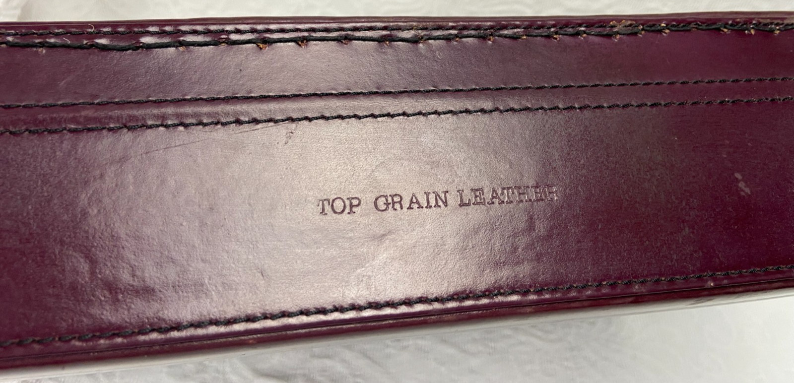 Top Grain Genuine Leather Red Briefcase Attache Document Case