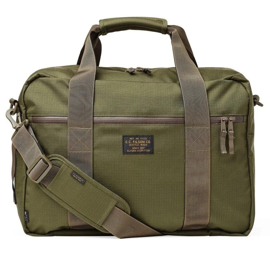 Filson Ripstop Nylon Pullman Bag – Surplus Green – Duffle Briefcase Backpack NEW