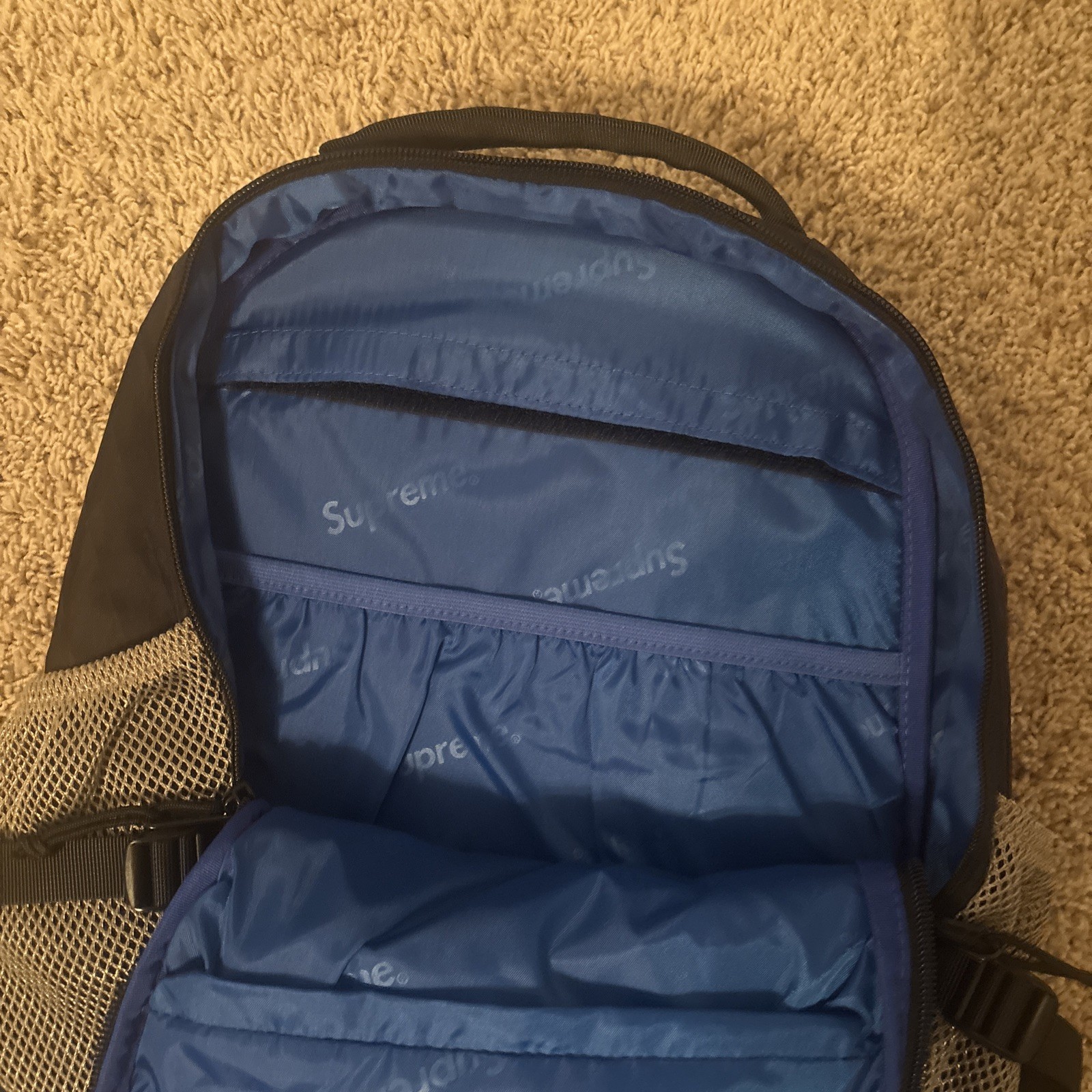 Brand New Authentic Supreme FW23 3D Logo Backpack Blue Box Logo