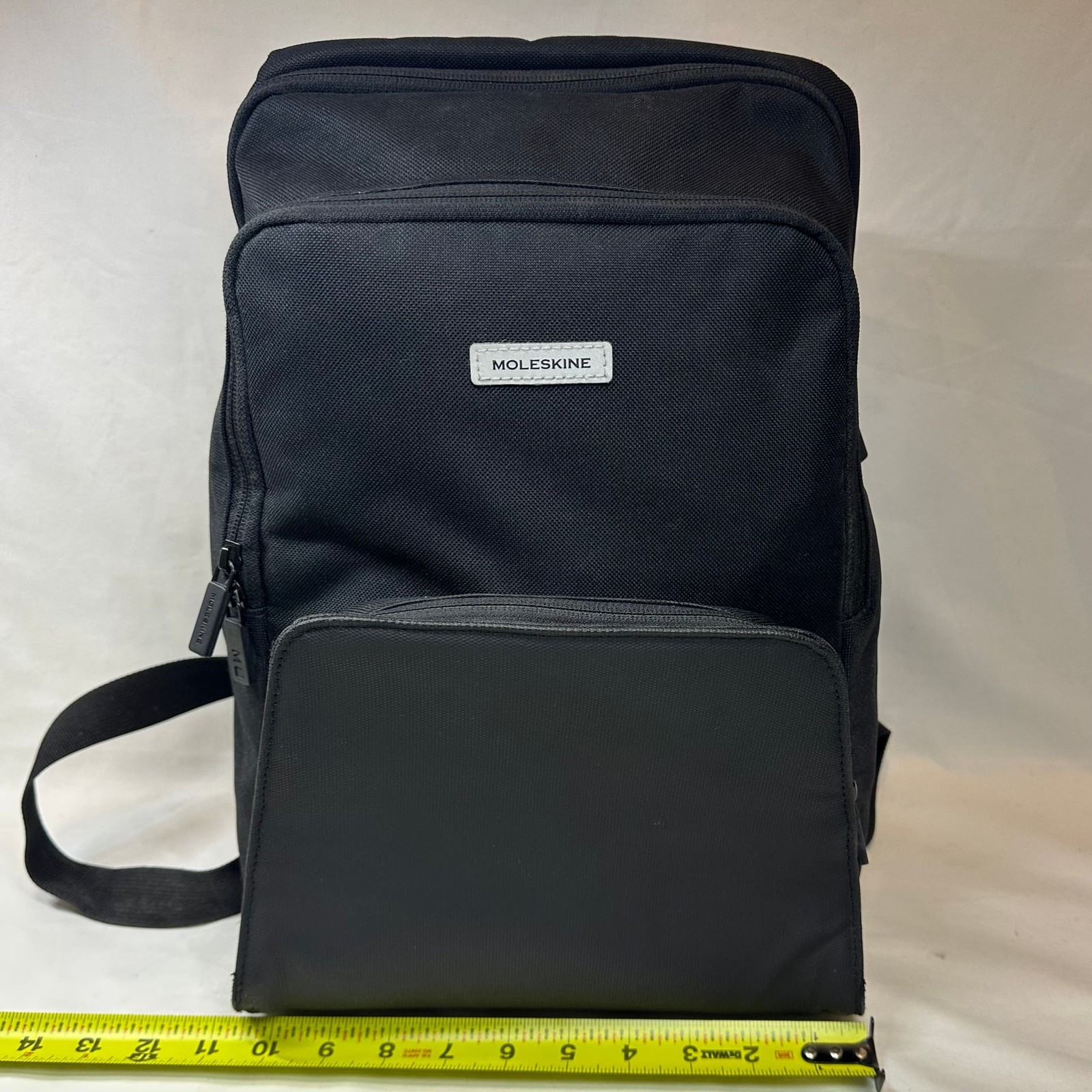 Moleskine Black Nomad Adjustable Strap Outer Pockets Laptop Backpack