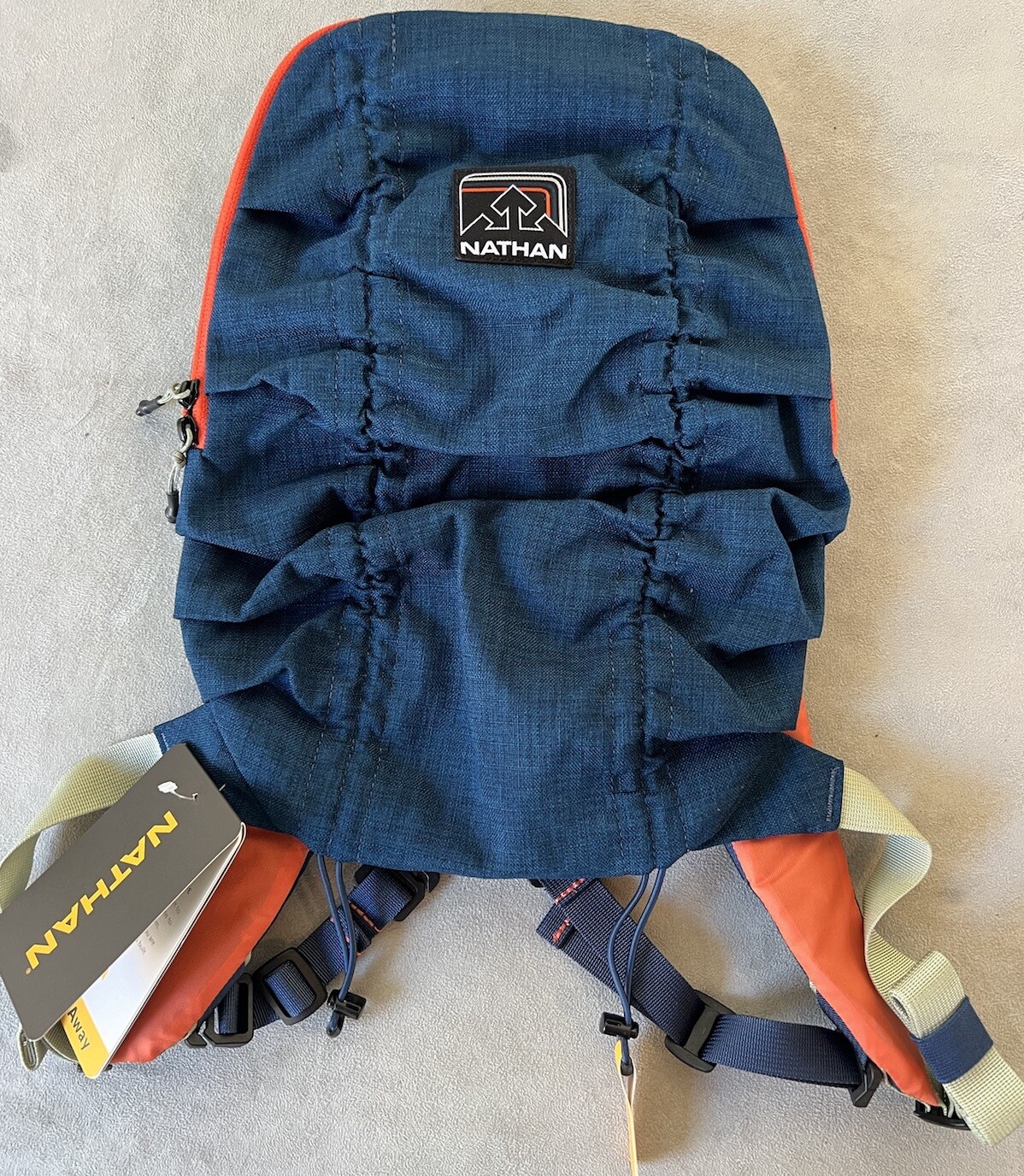 NATHAN RunAway Blue/Orange Packable Runners Backpack 7L NWT Hydration Compatible