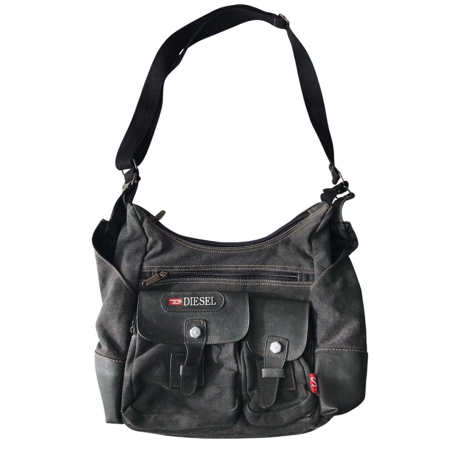 DIESEL Vintage Messenger Bag Travel Military Army Tactical Gorpcore Archive 90s