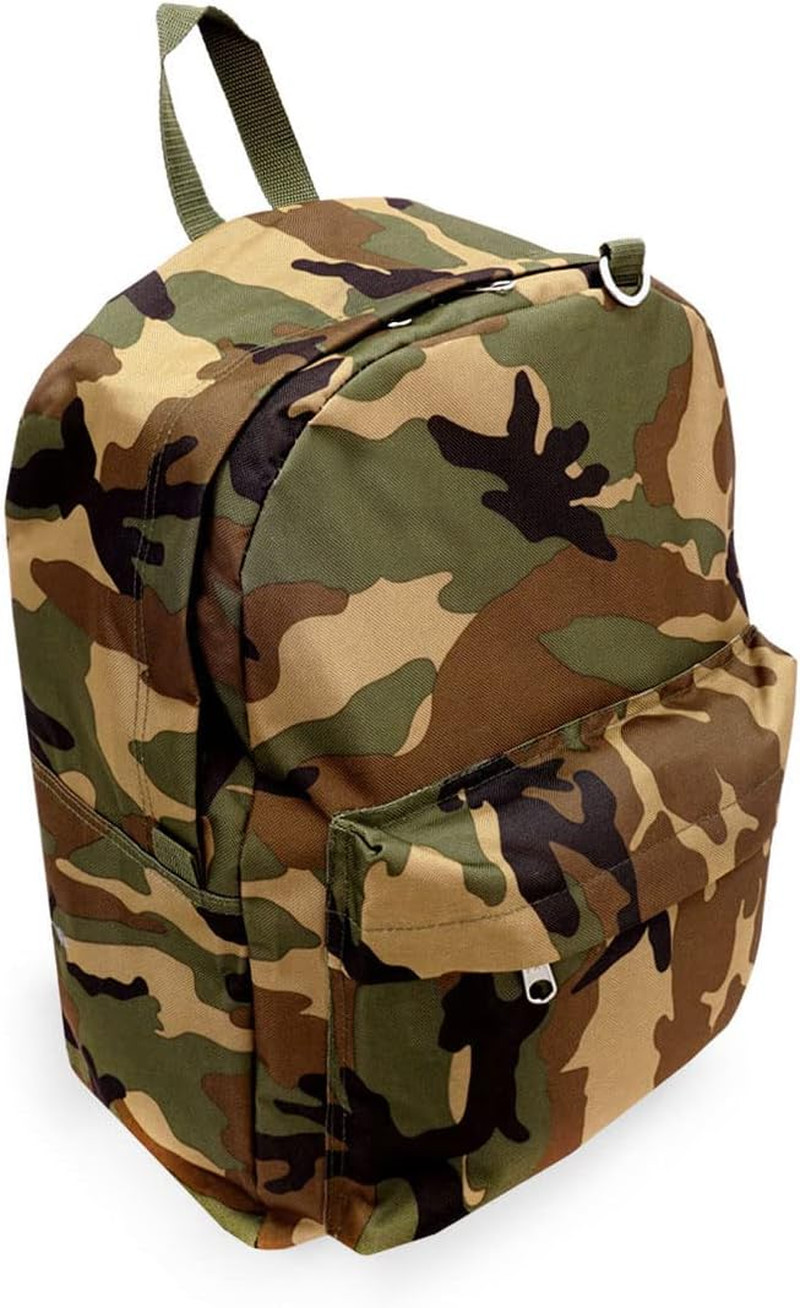 Classic Woodland Camo Backpack, Camouflage, One Size