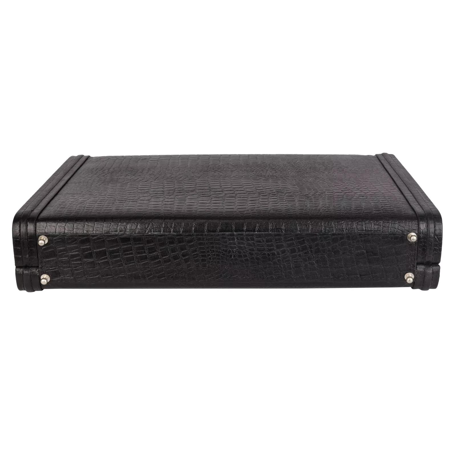 Real Leather Cowhide CROCO Briefcase 12x17x3 inches with Secure Number Lock BC03