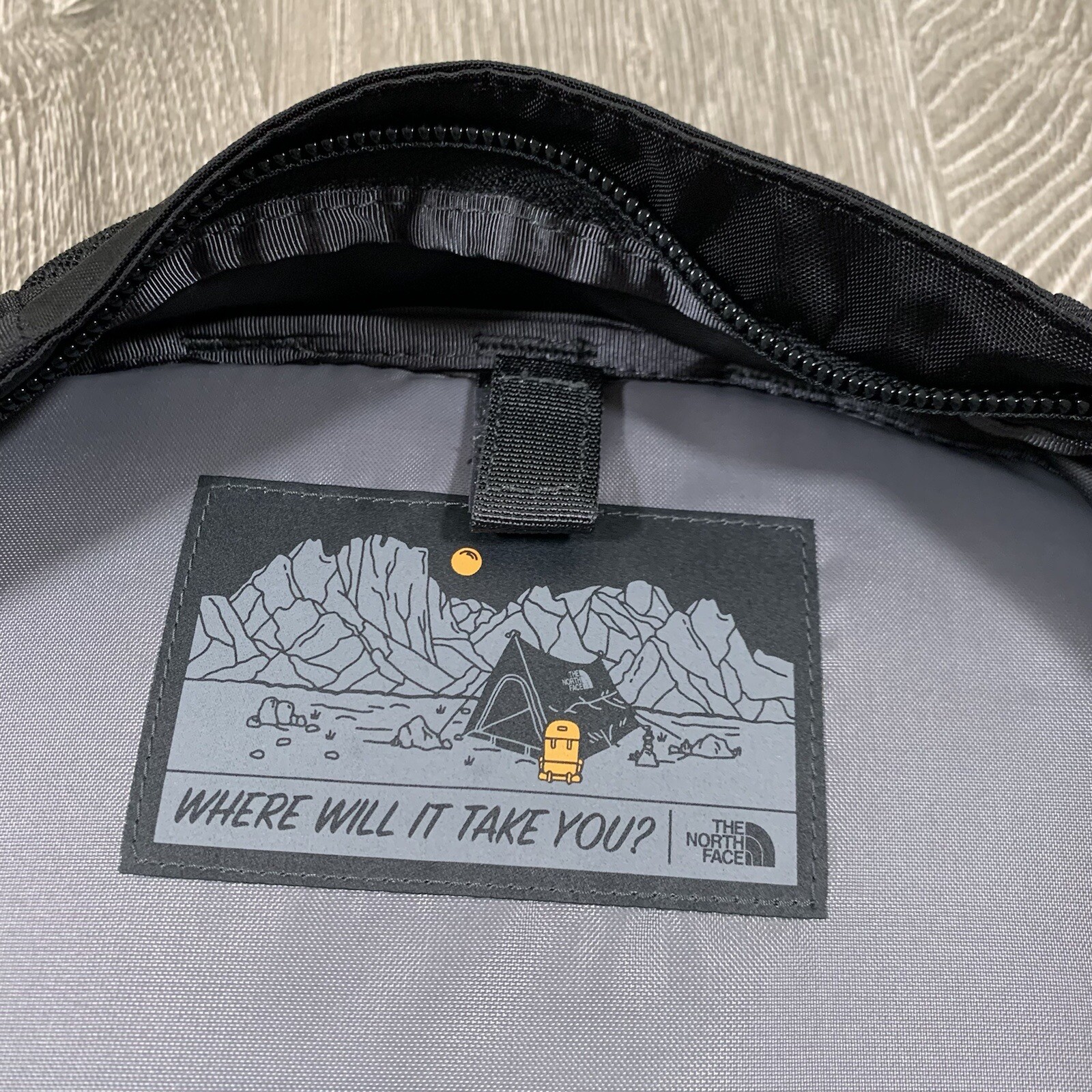 THE NORTH FACE Fall Line Backpack BLACK. Company Logo Storage Units