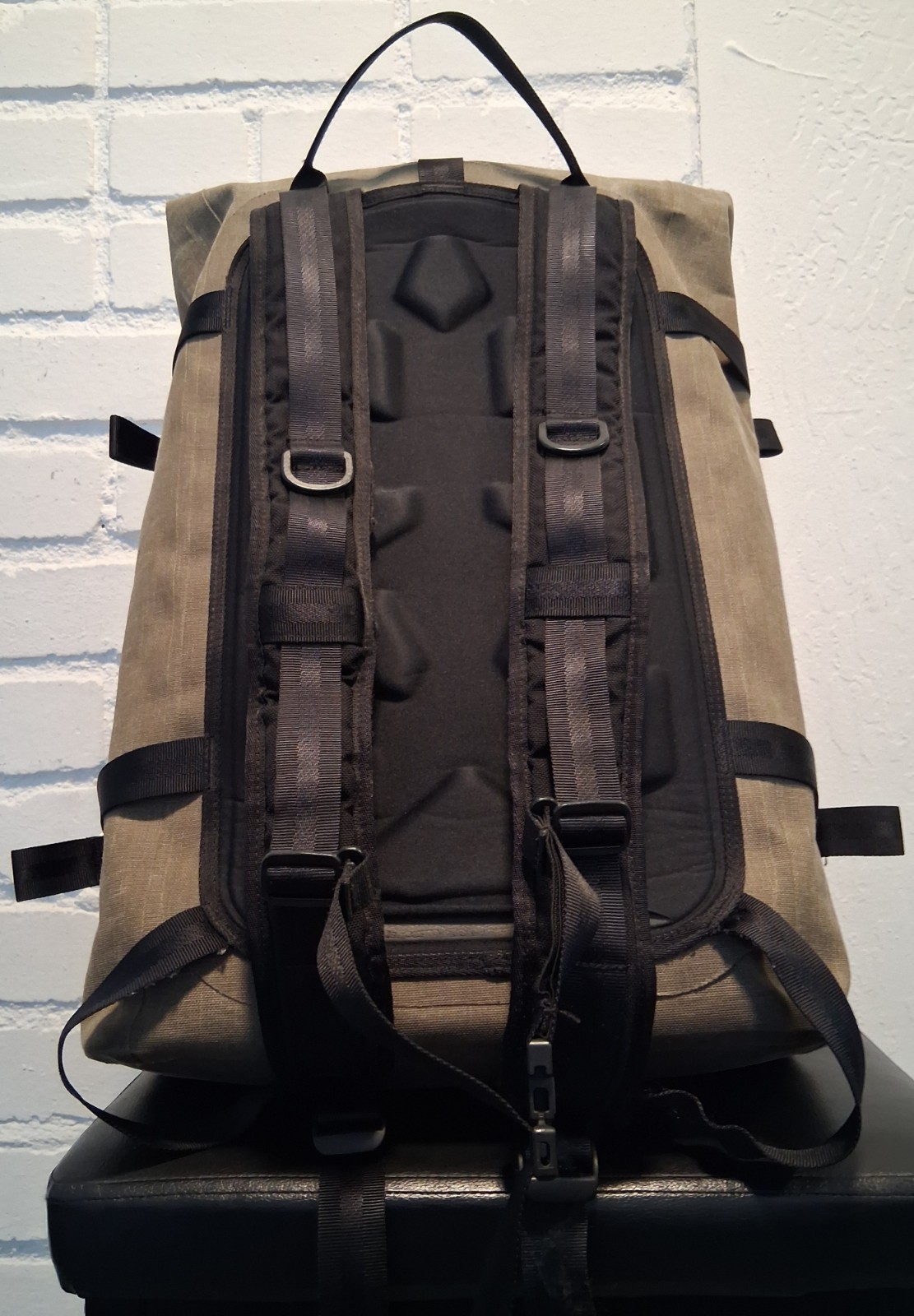 Manhattan Portage Harbor Canvas Brown Backpack Roll-Top Water Resistant