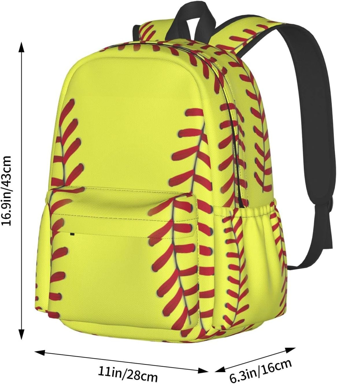 Softball Pattern Backpack Casual Daypacks, College Bag Laptop Backpacks, Backpac