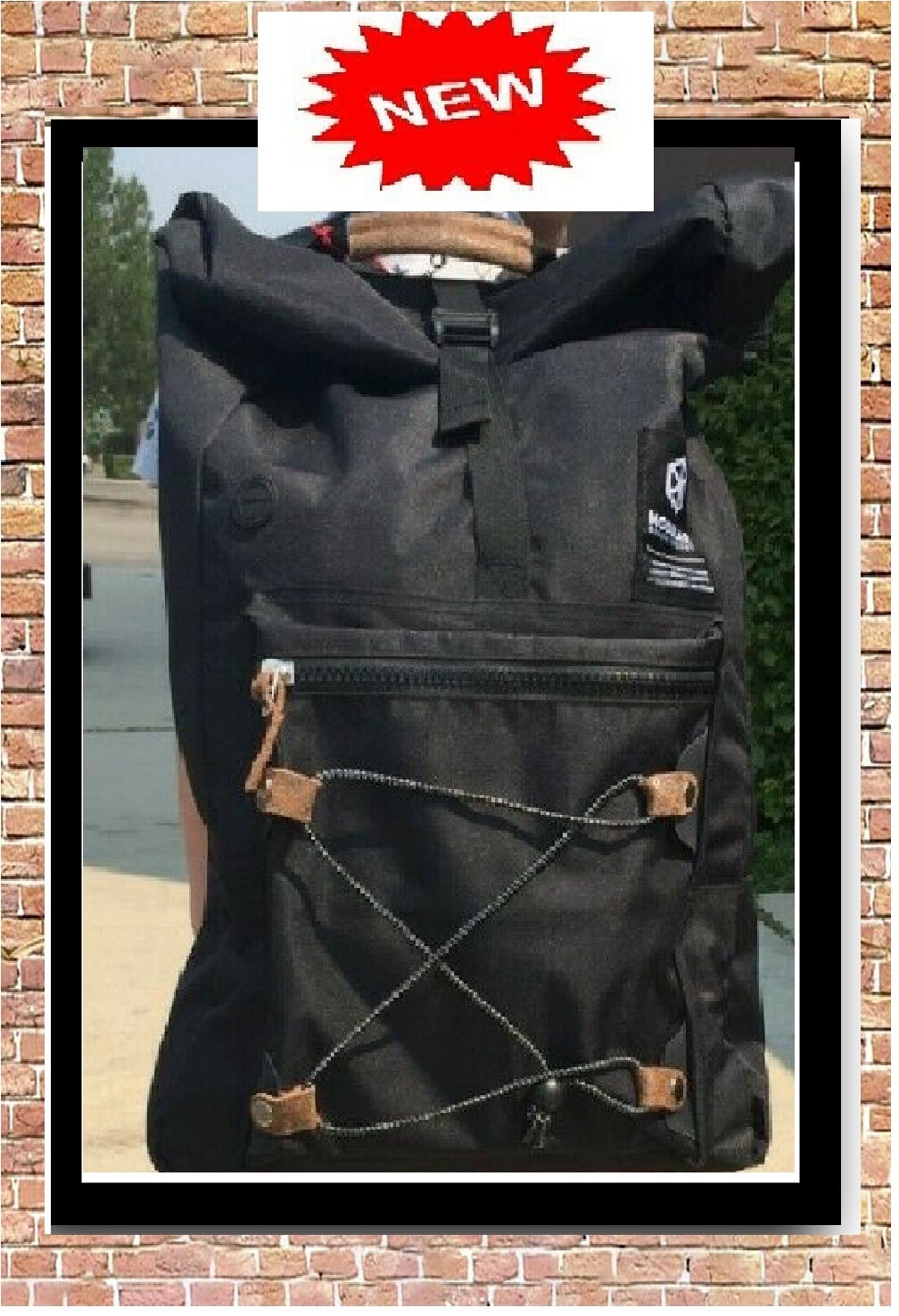 Clearance Sale 25L BLACK backpack High School Travel Laptop Rucksack Zipper Bag