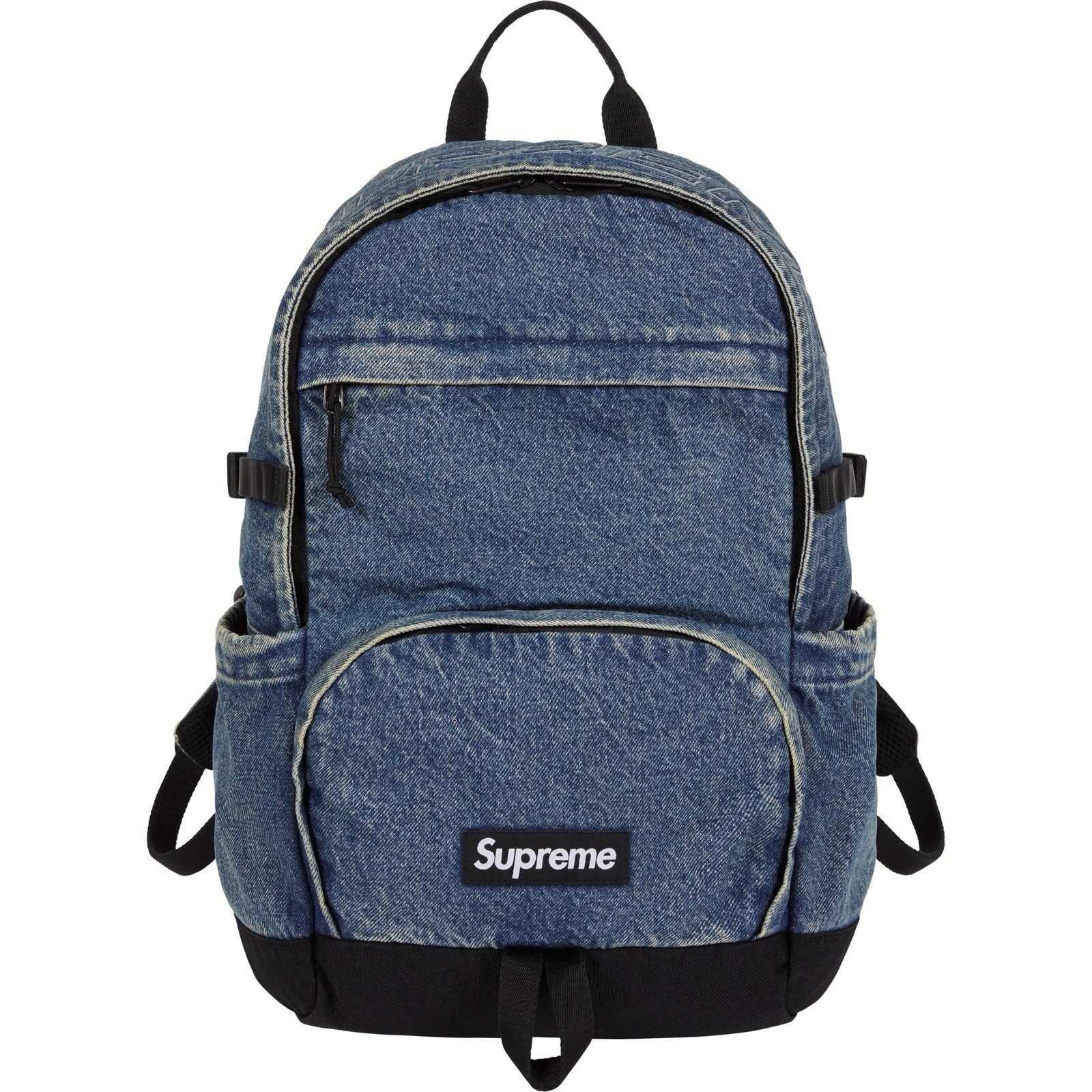 Supreme Denim Backpack Washed Indigo Reflective Logo Water Resistant Cordura NEW