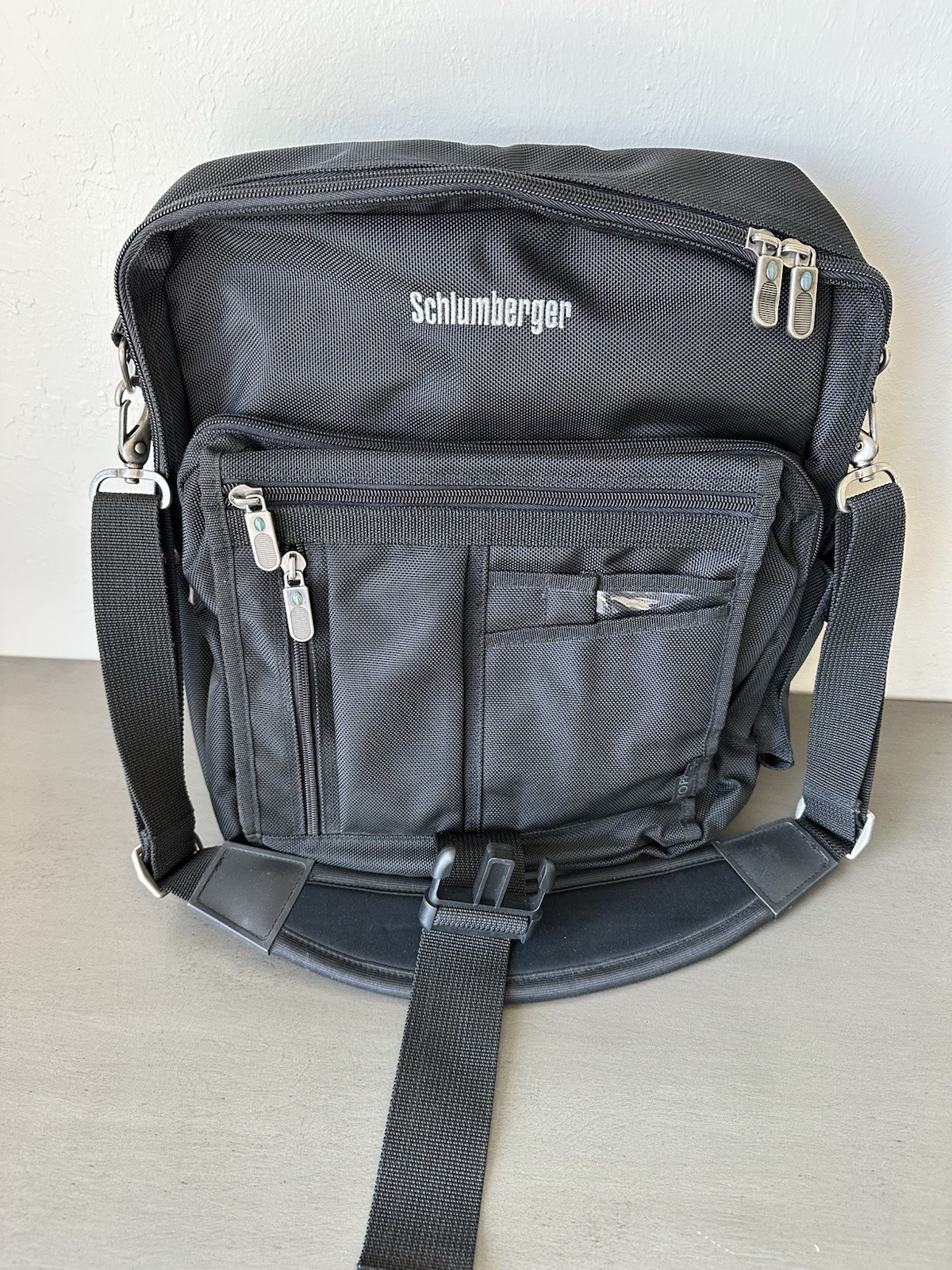 Toppers Black Nylon Versatile Black Men’s Messenger Bag Padded Strap Multi Use