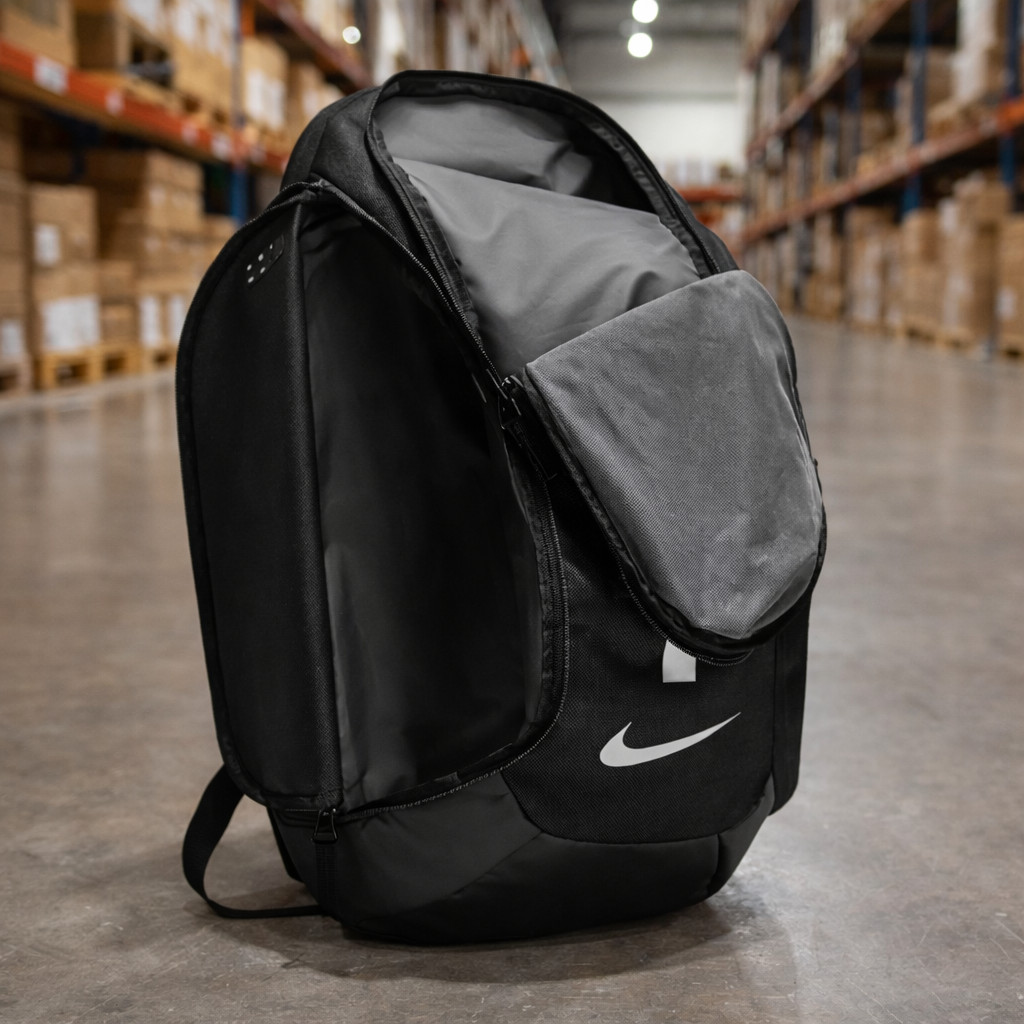 New Nike Elite Hoops Pro Stripes Backpack Black Basketball Gym Bag One Size NWT