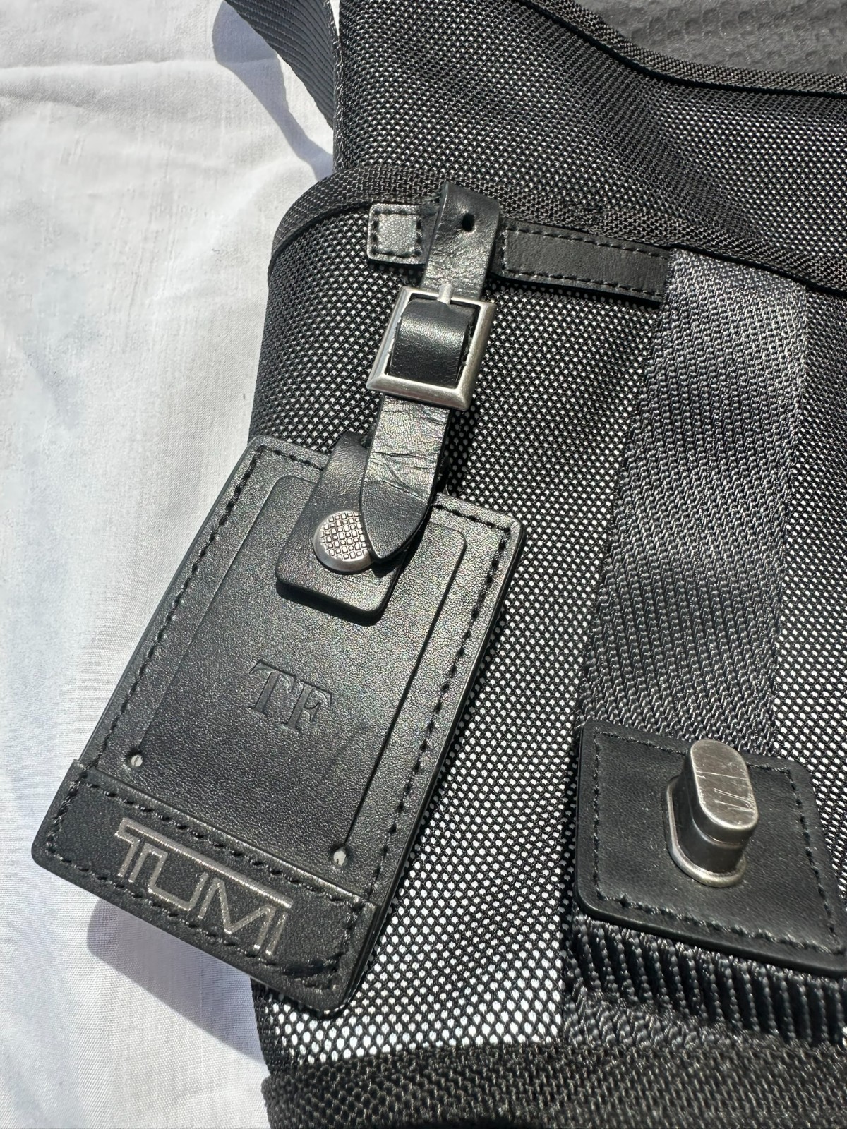 TUMI Alpha Bravo ‘Foster’ Reflective Silver Nylon Messenger Bag – 0222373RS2 NWT