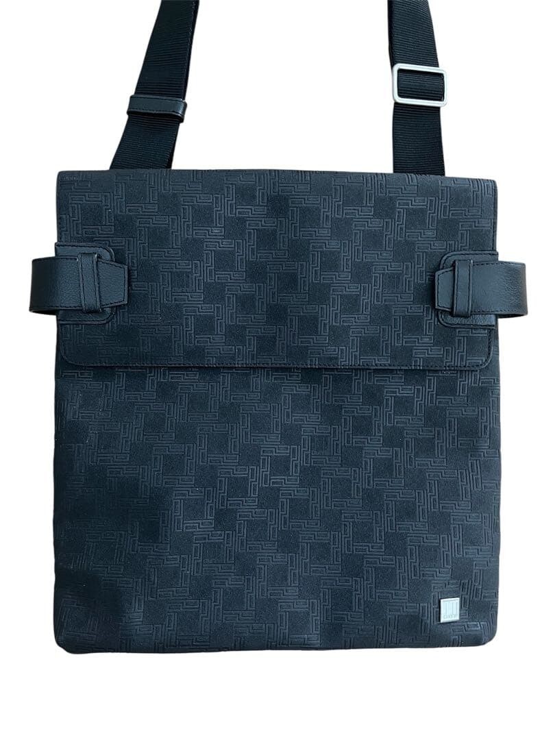 Dunhill D8 Black Shoulder Bag Men’s Slim Messenger Crossbody 33cm x 30cm
