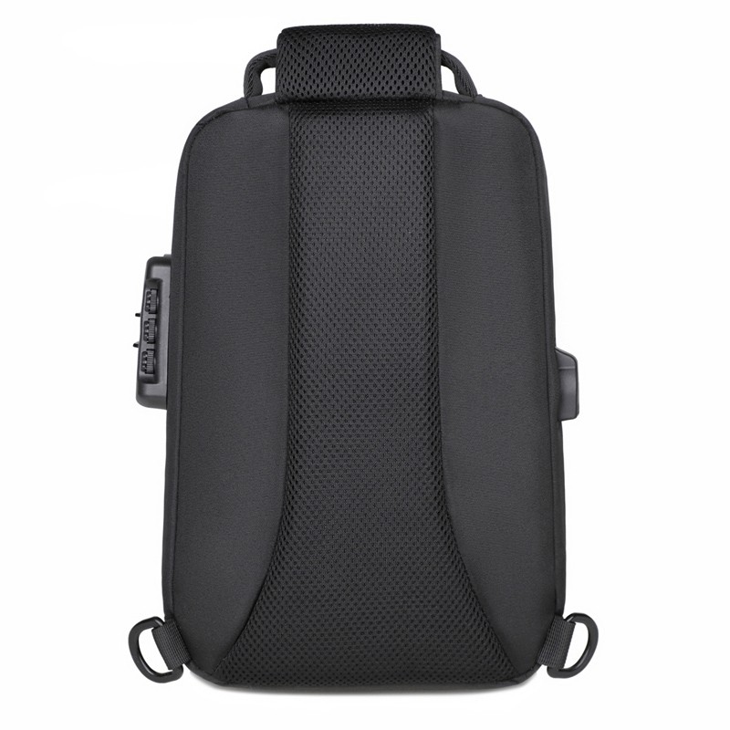 Anti-theft Combination Lock Chest Packs With USB Charging Port Fashion Business