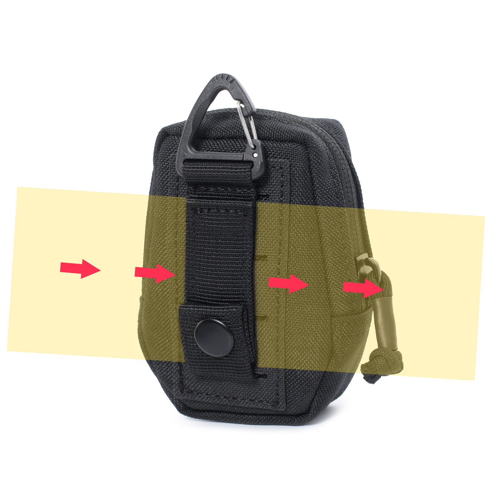 Tactical Mini Wallet Molle EDC Pouch Small Coin Purses Bag Key Storage Waist Bag
