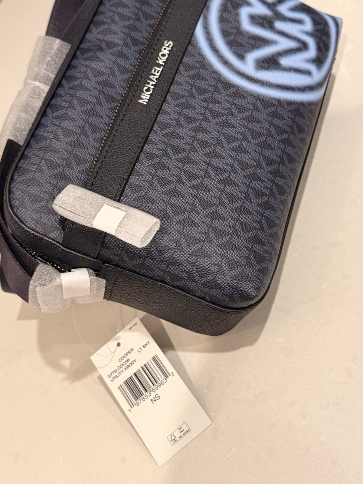 Michael Kors Cooper Blue Utility Crossbody