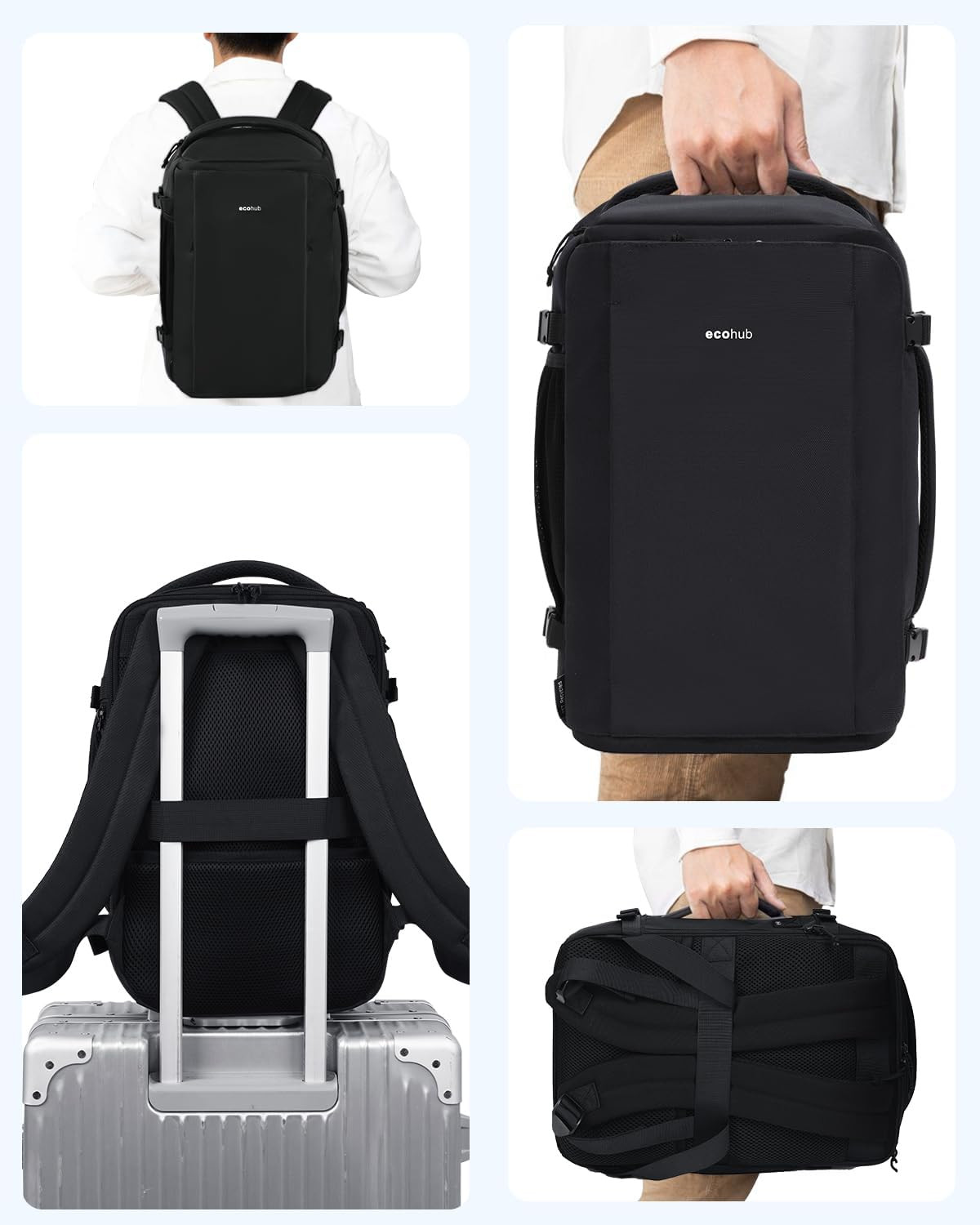 Travel Backpack for Men, Flight Approved Carry on Bag, Personal Item for Airplan