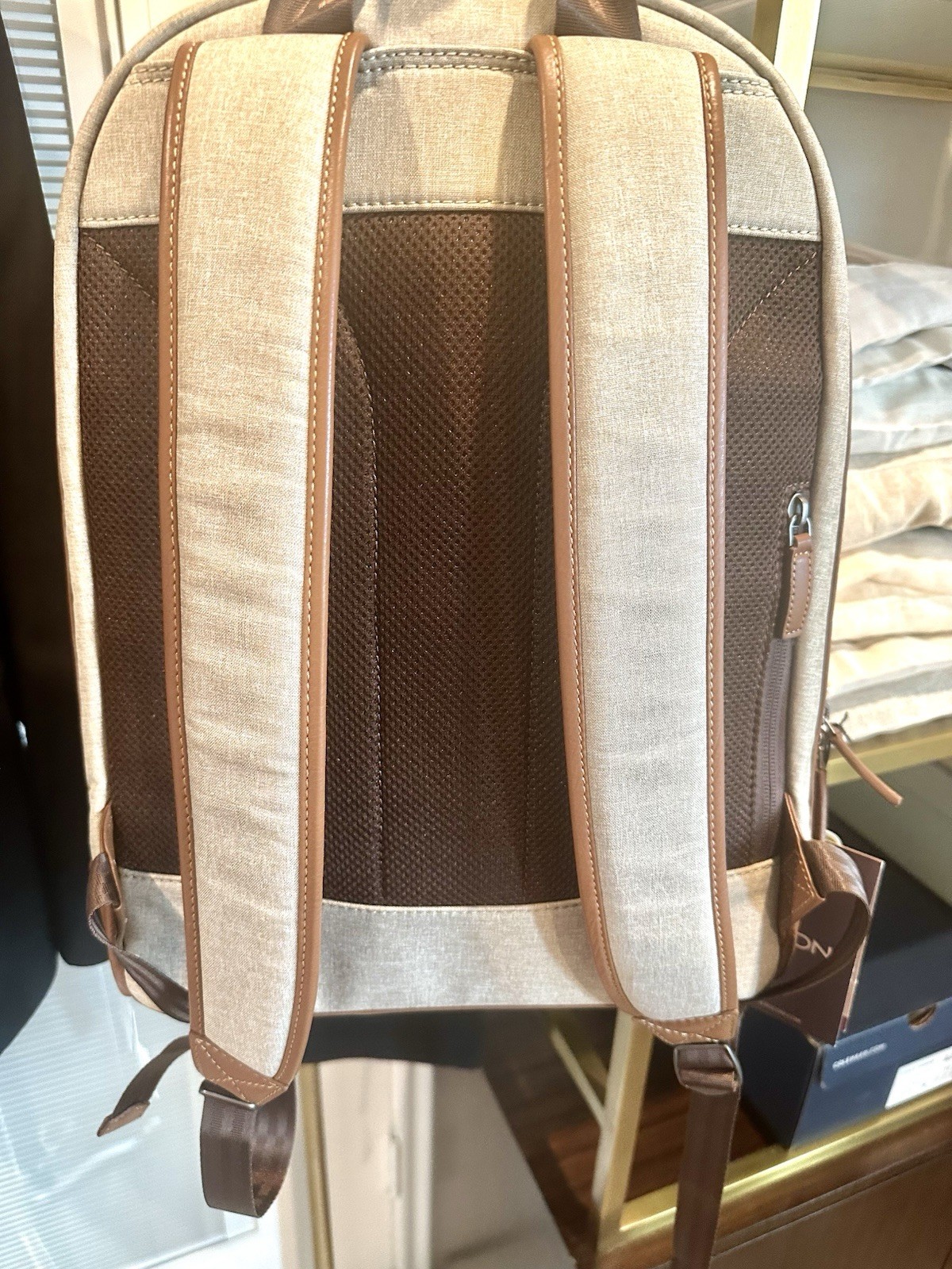 BOCONI brown Leather -Stylish Backpack. Comparable price $350