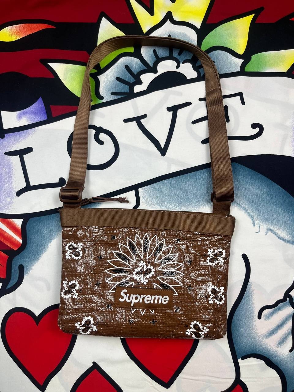 Supreme Paisley Brown Side Bag Sling Unisex Authentic From 4/15/2021 Release