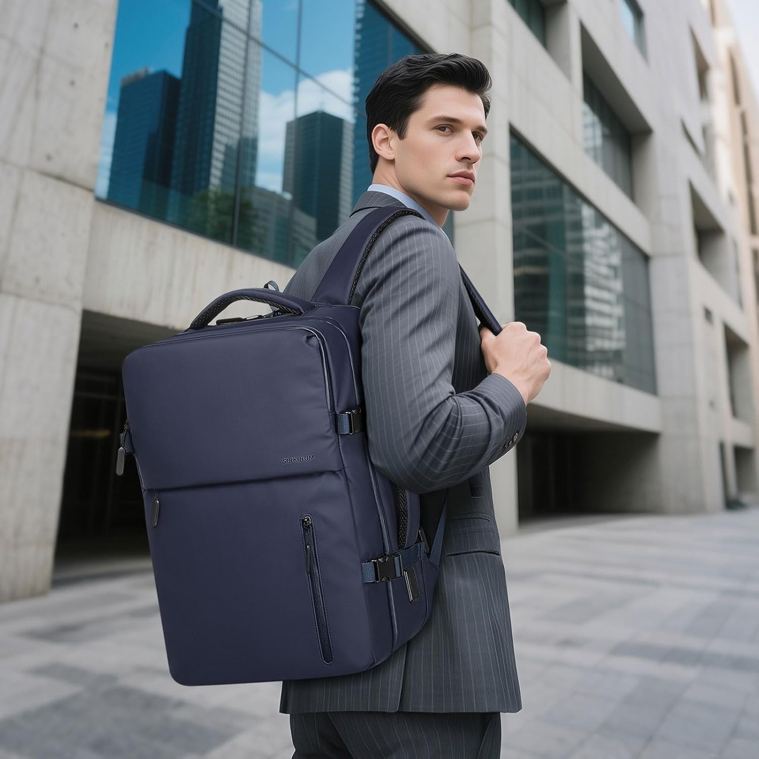 Lay Flat Carry on Travel Backpack, 30L Airline Approved, Fits 16″ Laptop, USB-C