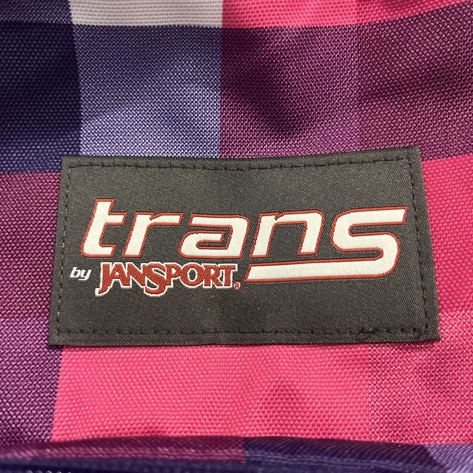 Trans by Jansport Supermax Backpack Bag 2200 CubicInch Pink Purple Buffalo Plaid