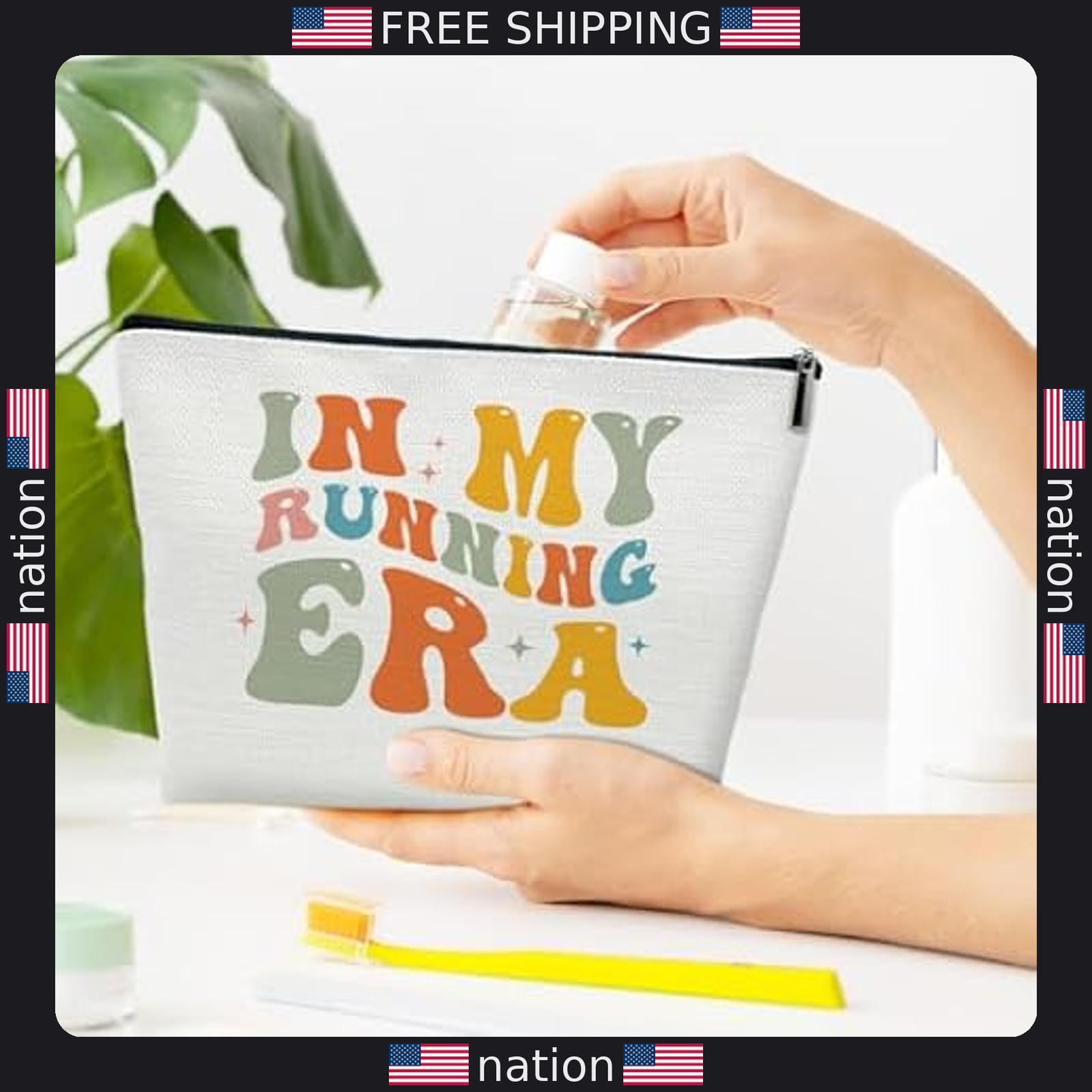 Running Era Makeup Bag – Perfect Gift for Female Runners & Marathon Lovers