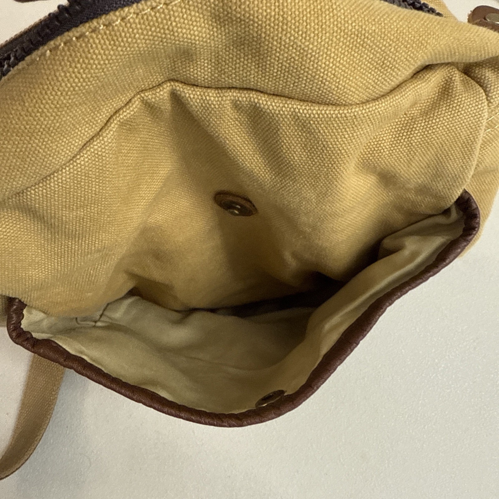 Studio Manhattan Messenger Bag Authentic Leather Canvas Cross Body USA FLAG