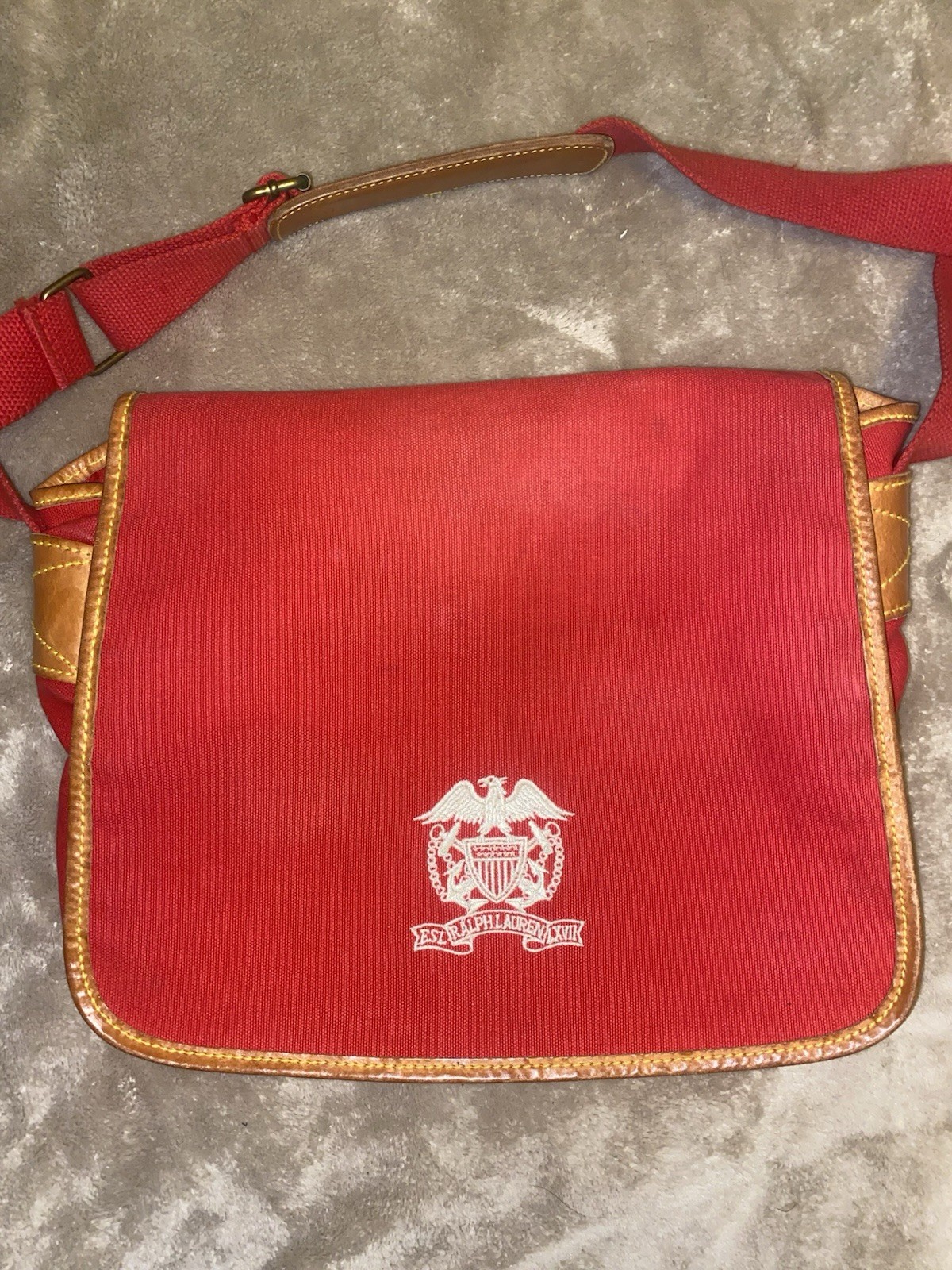 VTG POLO RALPH K SWISS MESSANGER BAG HI TECH COUNTRY SKI INDIAN COOKIE 1992