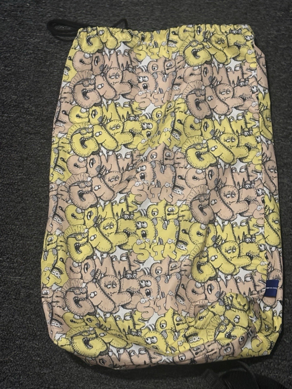 Comme des Garcons Shirt Kaws Drawstring Bag