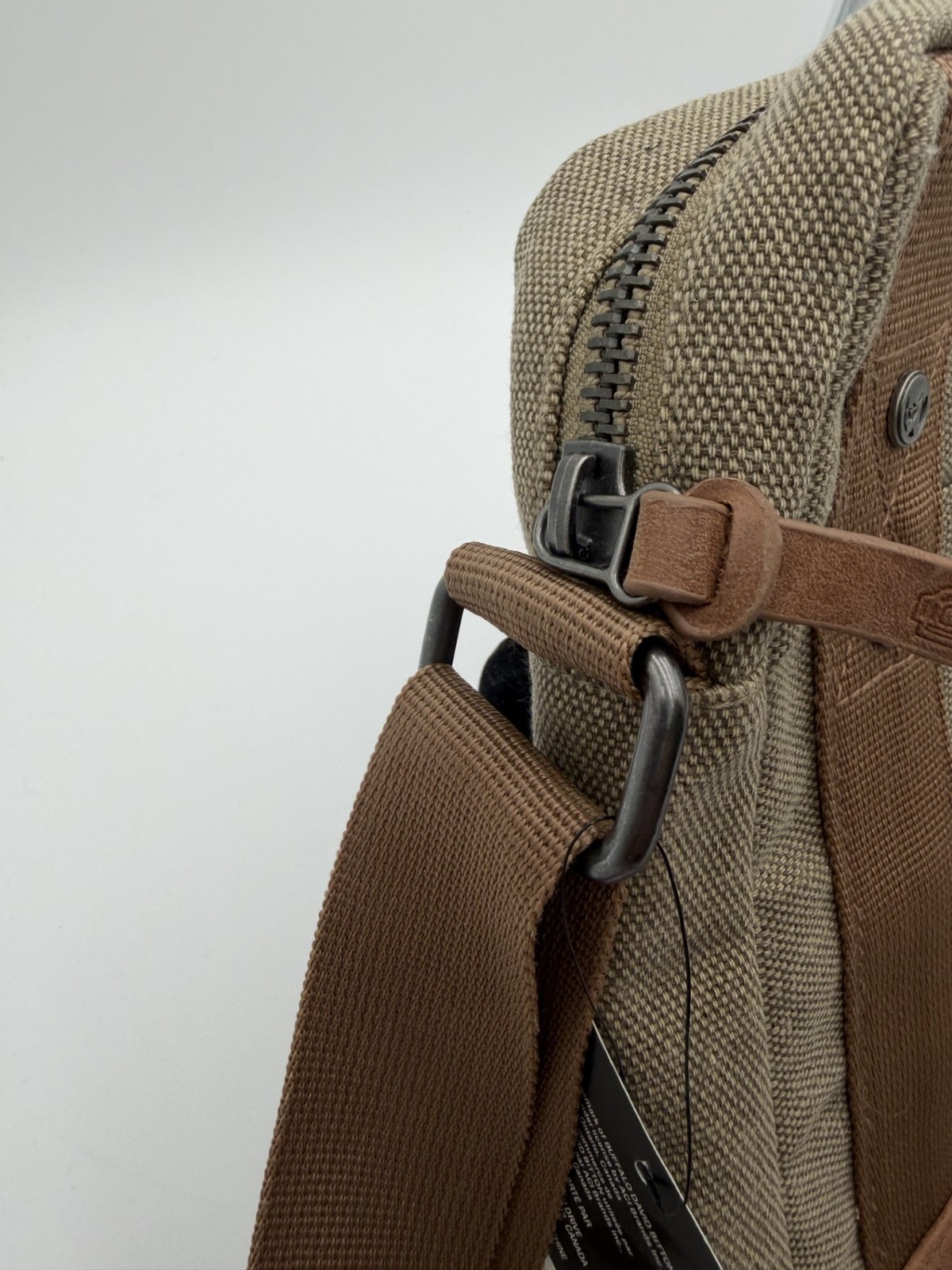Buffalo David Bitton Crossbody Messenger Bag Canvas Brown 11x11x3 NWT
