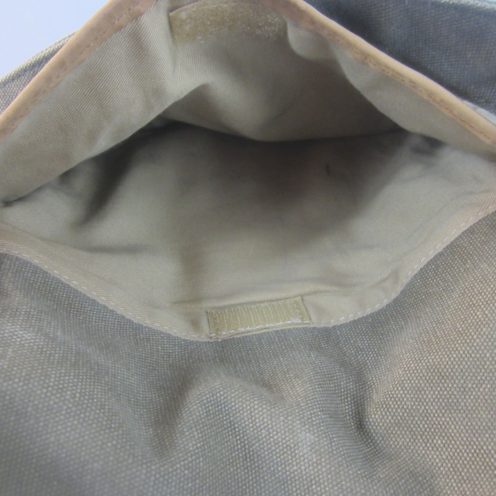 LL Bean Leather Canvas Crossbody Messenger Bag Olive Green Flap Field Shoulder
