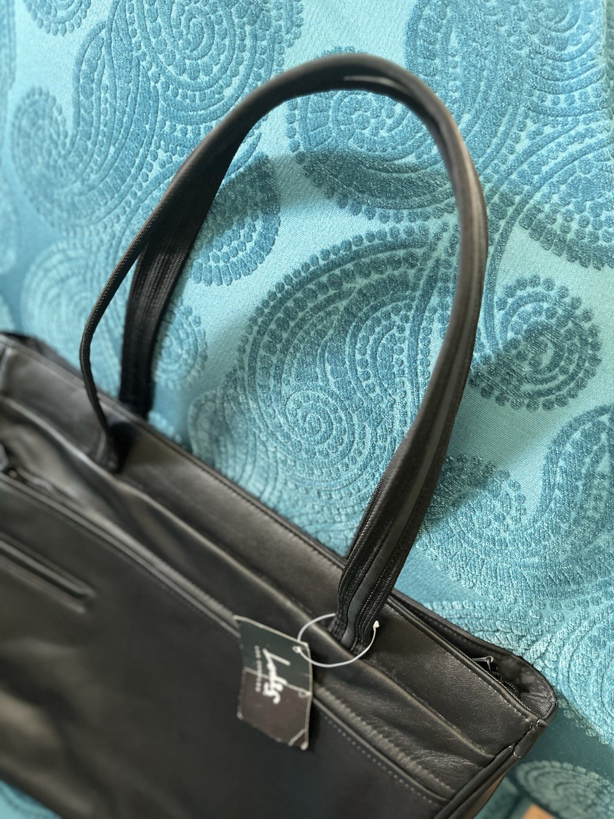 NWT! SHARP! LODIS 640XB Black Nappa Leather Microfiber Expandable Laptop Case