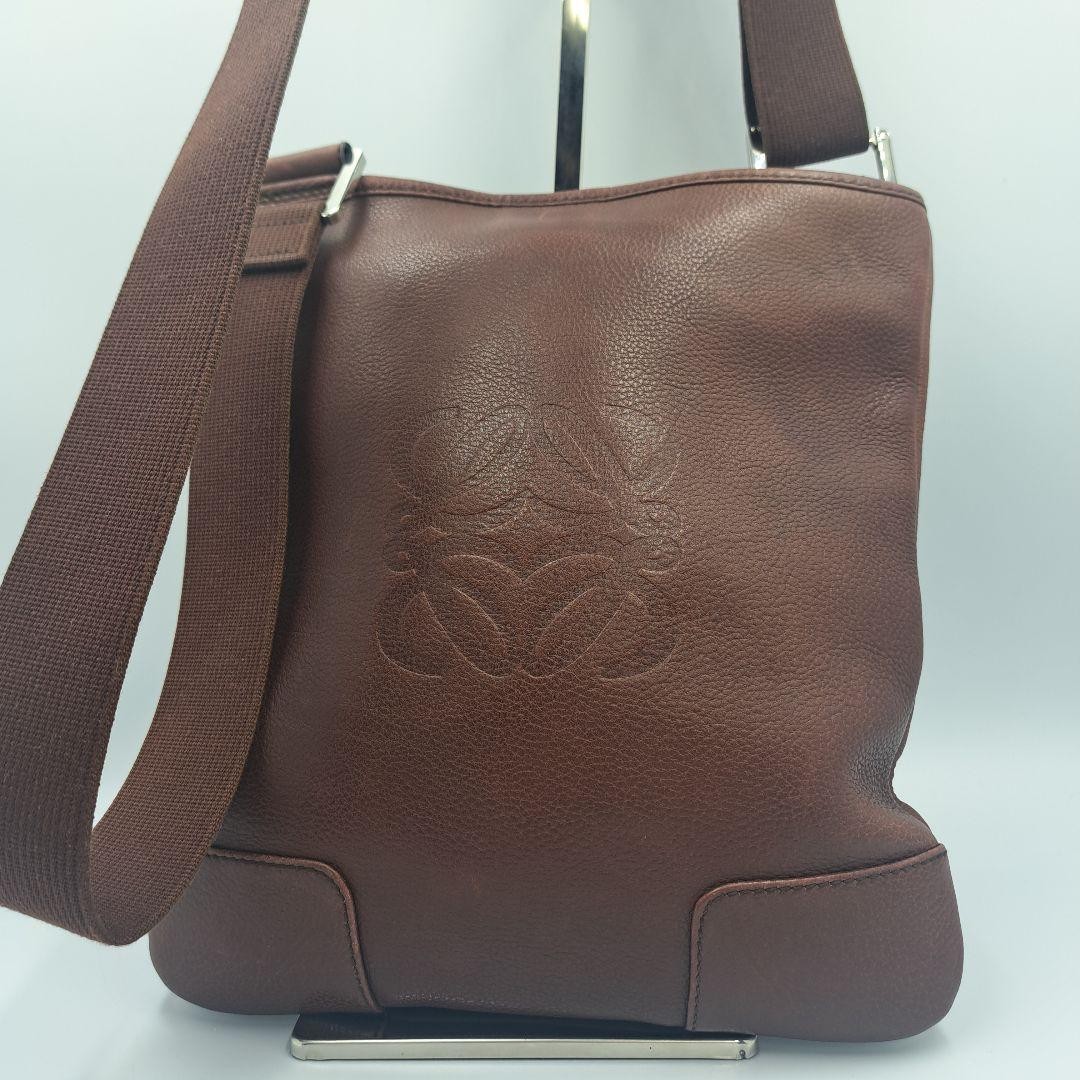 LOEWE shoulder bag brown leather