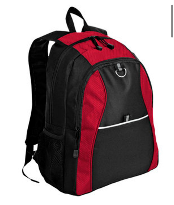 Port Authority Contrast Honeycomb Backpack School Bookbag – 3 Color Options
