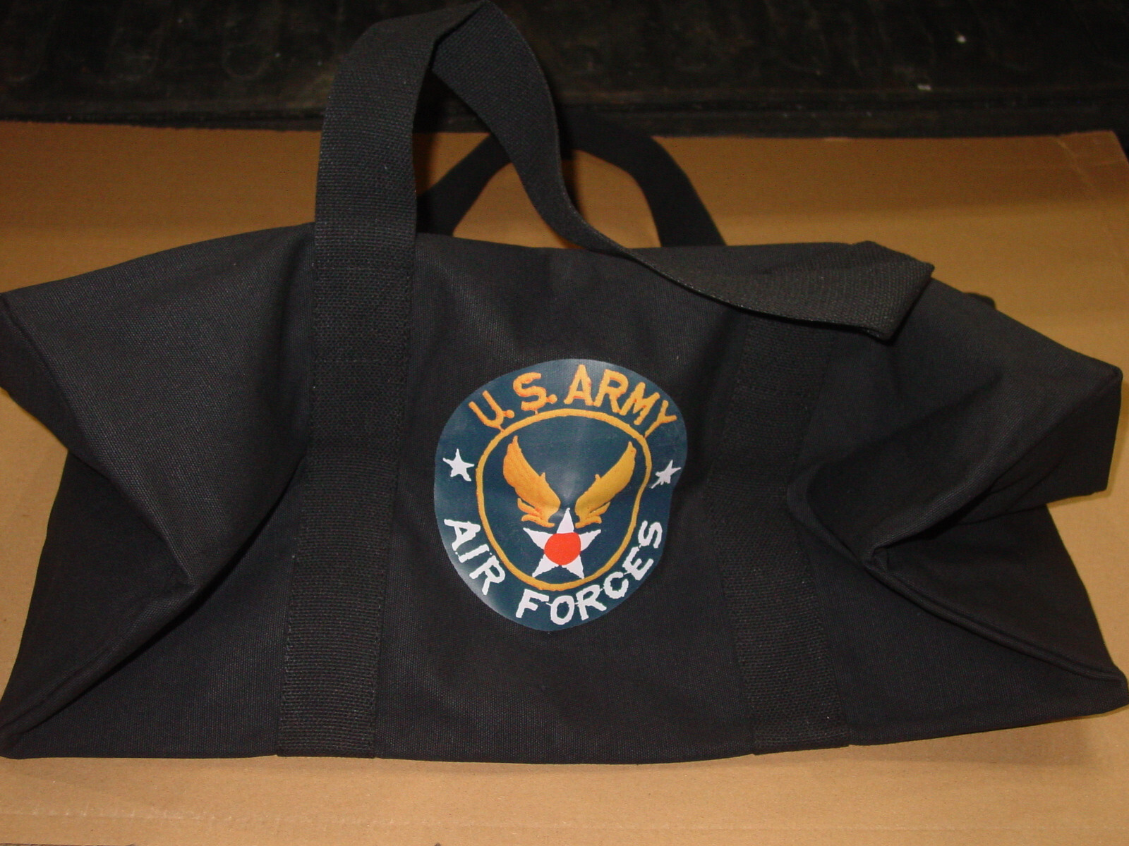 US ARMY AIR FORCE Canvas Parachute Cargo Bag 24″x15″x13″ Twin Handle Duffle Bag.