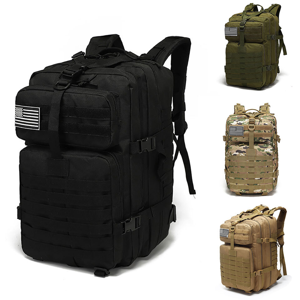 Military Tactical 45L Backpack Army Large Assault Pack Molle Hiking Bag Rucksack