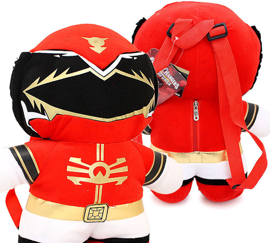 Nickelodeon Red Jayden Power Rangers 14 ” Plush Figure Backpack Tote- NEW!