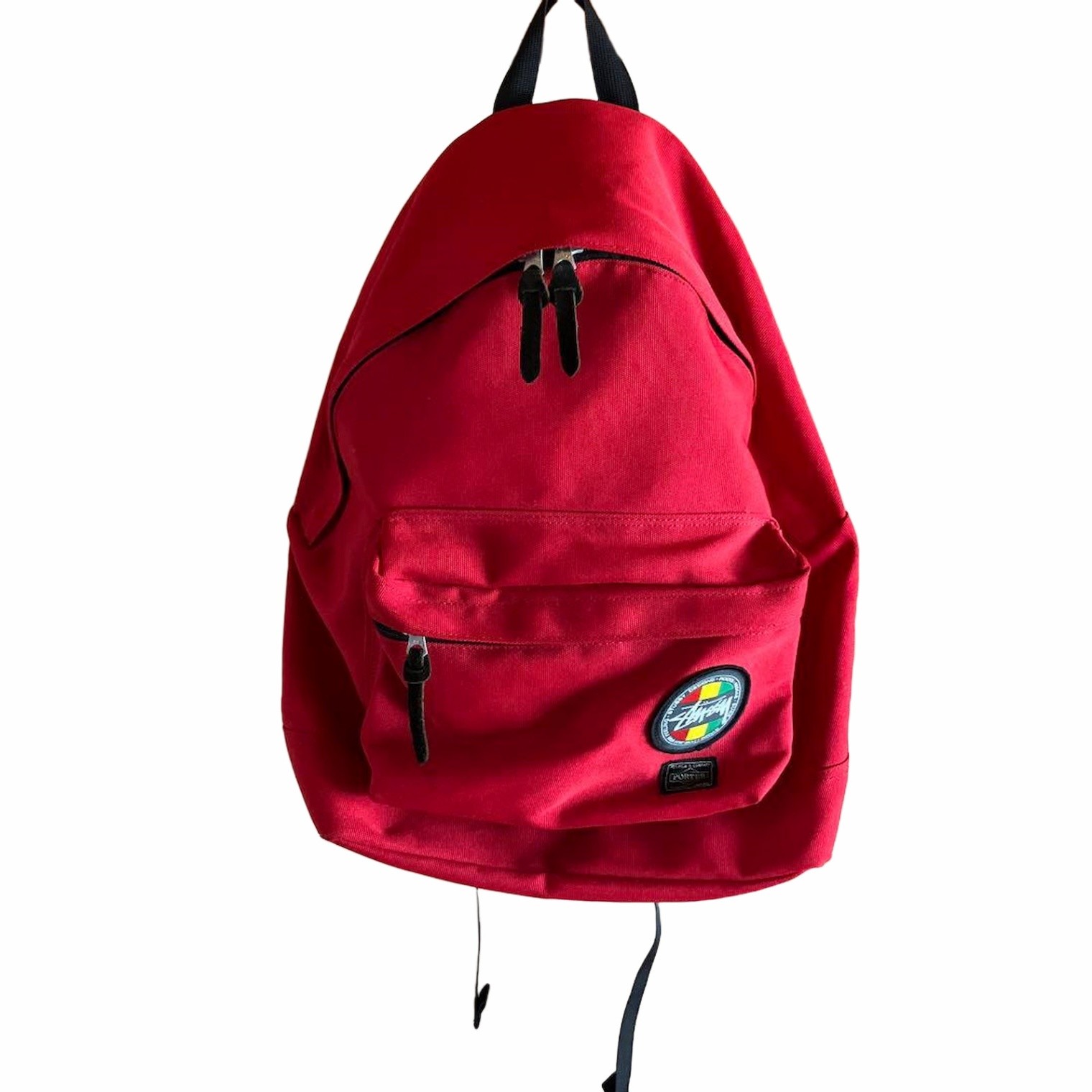 Stussy x Porter Red Nylon Backpack Used Japan