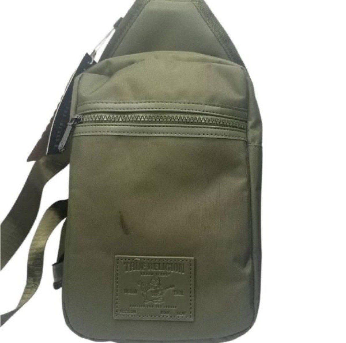 True Religion Buddha Patch Unisex Olive Green YETA 2.0 Crossbody Bag TR104144