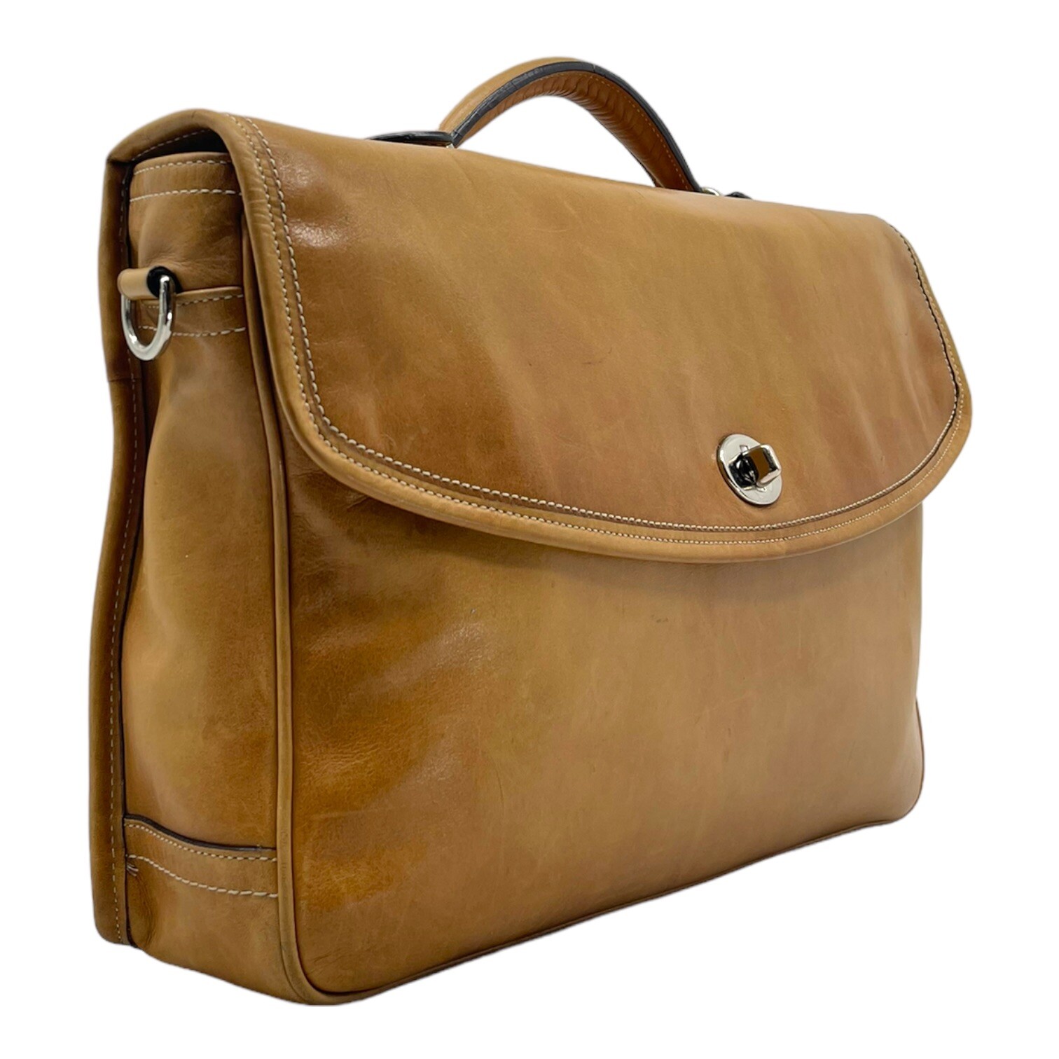 Vintage 90s Y2K COACH F70101 Large Leather Messenger Bag Briefcase Satchel EVC