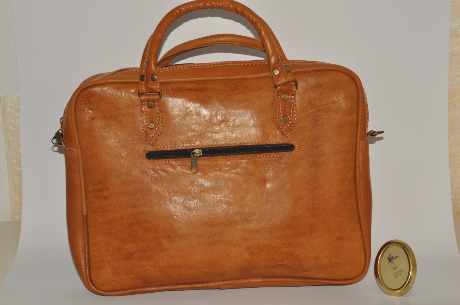 Leather document holder, Leather briefcase,Laptop briefcase,moroccan leather bag
