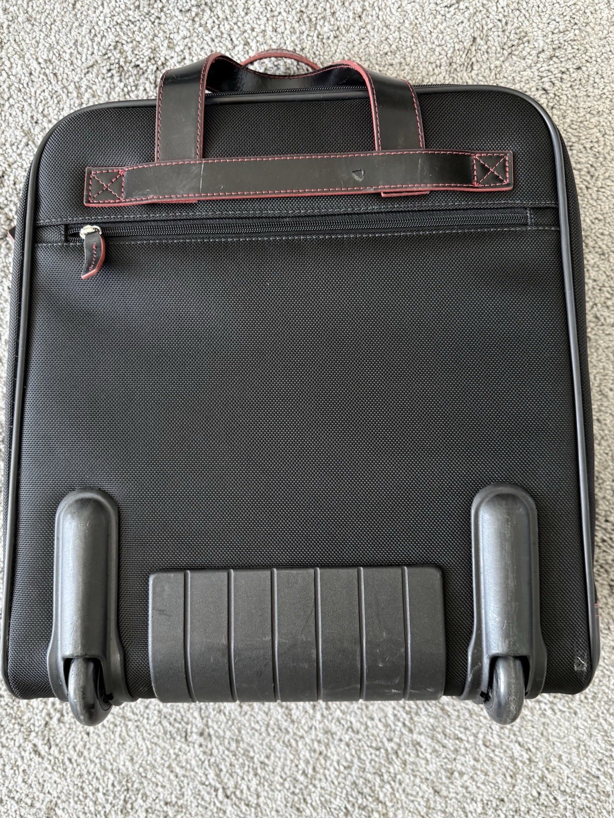 Jack George Milano Vertical Wheeled Canvas/ Leather Briefcase