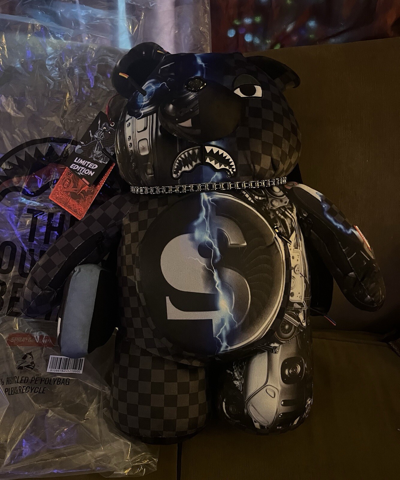 NEW SPRAYGROUND CYBORG ROBOANDROID TERMINATOR MONEYBEAR BACKPACK